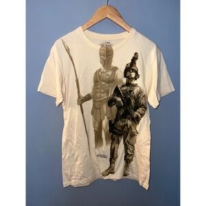 7.62 Design Mens Heart of a Warrior Spartan Modern Soldier Graphic Tee Cream MD